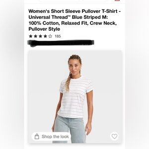 Women's White Striped Top